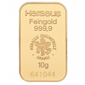 Goldbarren 10 Gramm Heraeus - LBMA zertifiziert
