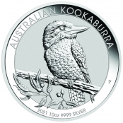 Kookaburra 10 oz Silber 2021 - Motivseite