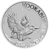 Kookaburra 1/10 oz Platin 2024 - Motivseite der attraktiven Münze der Perth Mint