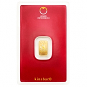 Goldbarren kinebar™ 1 Gramm - Motiv der Spanischen Hofreitschule "Lippizaner" 