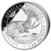 Somalia Elefant 1 kg Silber 2023- Motivseite