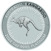 Kangaroo 1 oz Platinum 20234- Motivseite der attraktiven Münze der Perth Mint
