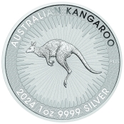 Kangaroo 1 oz Silber 2024 - Motivseite der attraktiven Münze der Perth Mint