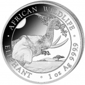 Somalia Elefant 1 oz Silber 2023 - Motivseite