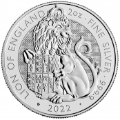 Tudor Beasts Lion 2 oz Silber 2022 - Motivseite