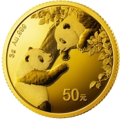Panda 3 Gramm Gold 2023 - Panda Motiv