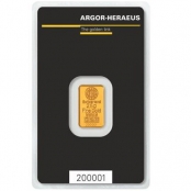 Goldbarren 2 Gramm Argor-Heraeus - LBMA zertifiziert