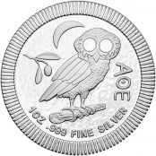 Eule von Athen 1 oz Silber 2022 - Motivseite