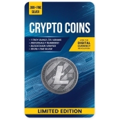 Litecoin 1 oz Silver Antique Coin - Front