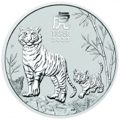 Lunar III - Tiger 1 kg Silber 2022 - Motivseite 