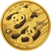 Panda 30 Gram Gold 2022 - Panda Motiv