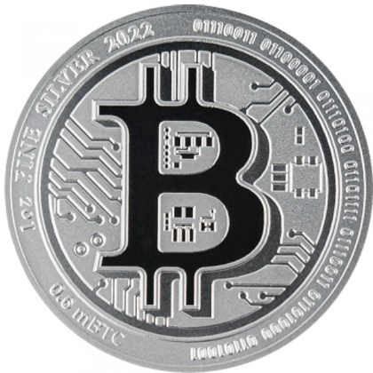 Bitcoin Münze aus Silber 1 oz (Niue) 