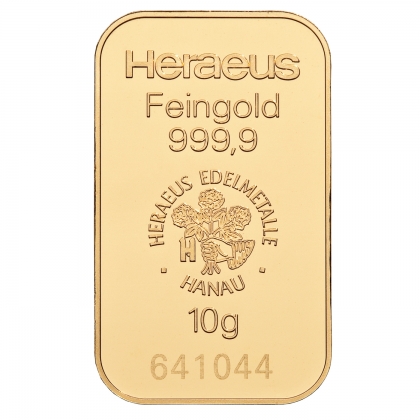 Goldbarren Heraeus 10 Gramm 