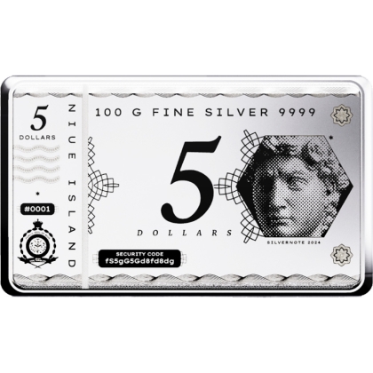 Silver Bar Niue 100 Gram 