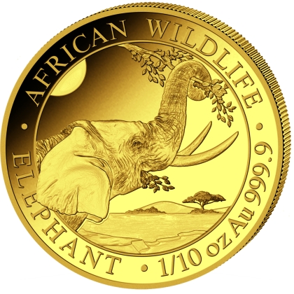 Somalia Elefant 1/10 oz Gold 2023 