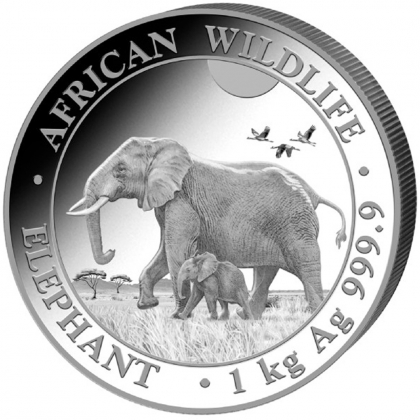 Somalia Elefant 1 kg Silber 2022 