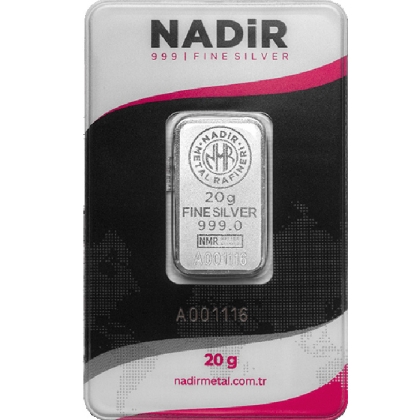 Silberbarren 20 g Nadir Metal Rafineri 