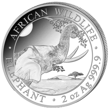Somalia Elefant 2 oz Silber 2023 