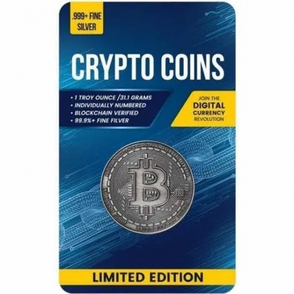 Bitcoin Silbermünze 1 oz (Antik-Optik) 