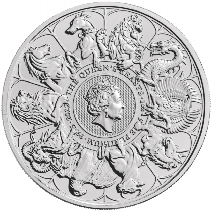 Queen's Beasts Completer Coin 1 oz Platin 2022 