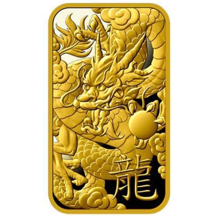 Gold Bar 1 Gram Argor-Heraeus Dragon 