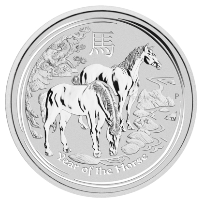 Lunar II - Pferd 2 oz Silber 2014 