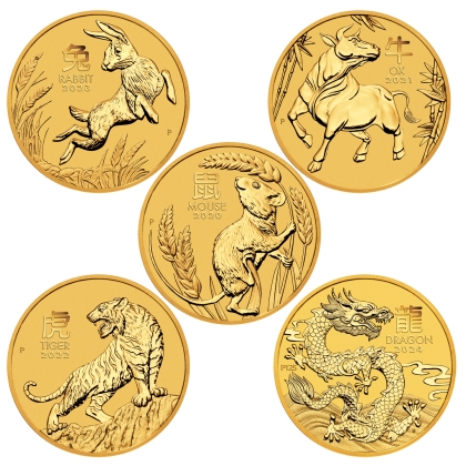 Lunar III - 5 x 1/20 oz Gold (Serie 2020-2024) 