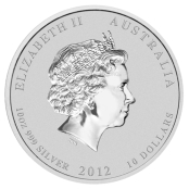 Lunar Drache 10 oz Silber 2012 - Wertseite
