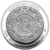 Aztekenkalender 1 kg Silber 2023 - Rückseite