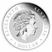 Koala 1 oz Silber 2018 - Auf der Wertseite ist traditionell Elizabeth II abgebildet