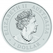 Koala 1 oz Silber 2022 - Auf der Wertseite ist traditionell Elizabeth II abgebildet
