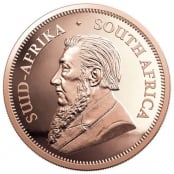 Krügerrand 1 oz Gold 2022 - Auf der Rückseite der Krügerrand Münze ist ein Springbock abgebildet.