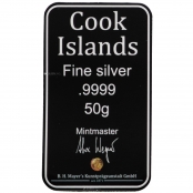 Cook Islands 50 Gramm Silber - Zertifikat