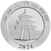 Panda 30 g Silber 2023 - Rückseite mit Pekinger Himmelstempel