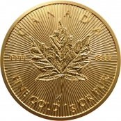 Maple Leaf 1 Gramm Gold - 3 d Ansicht