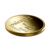 Goldbarren Valcambi 1 Gramm Rund - Vorderseite 3 d