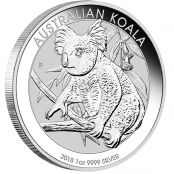 Koala 1 oz Silber 2018 - Der Koala wird mit jährlich wechselnden Motiven ausgegeben.