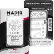 Silberbarren 1 oz Nadir Metal Rafineri  - Masterbox Front