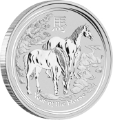 Lunar Pferd 1/2 oz Silber 2014 - Hersteller Perth Mint, Australien