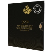 Maplegram Gold 2023 - Die Authentizität jeder Münze wird durch ein Echtheitszertifikat bestätigt