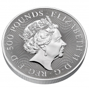 Queen's Beasts Completer Coin 1 Kg Silber 2021 - 3d Rückseite