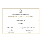 Argor-Heraeus Goldbarren LBMA Zertifikat
