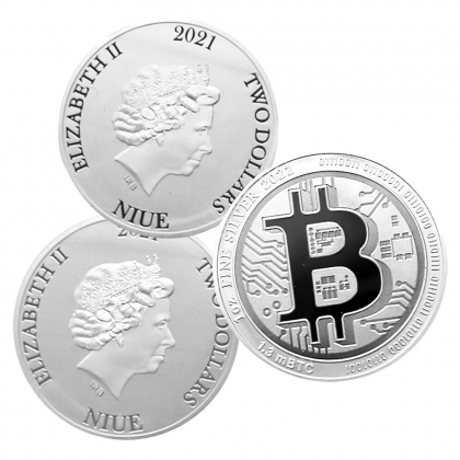 Bitcoin Munze Aus Silber 9999 1 Unze Hier Kaufen