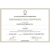 Istanbul Gold Refinery - LBMA Certificate
