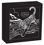 Lunar Tiger 1 oz Silber 2022 Gilded - Box