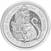Tudor Beasts Lion 10 oz Silber 2022 - Original Kapsel