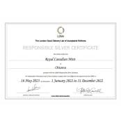 RCM Silver Certificate