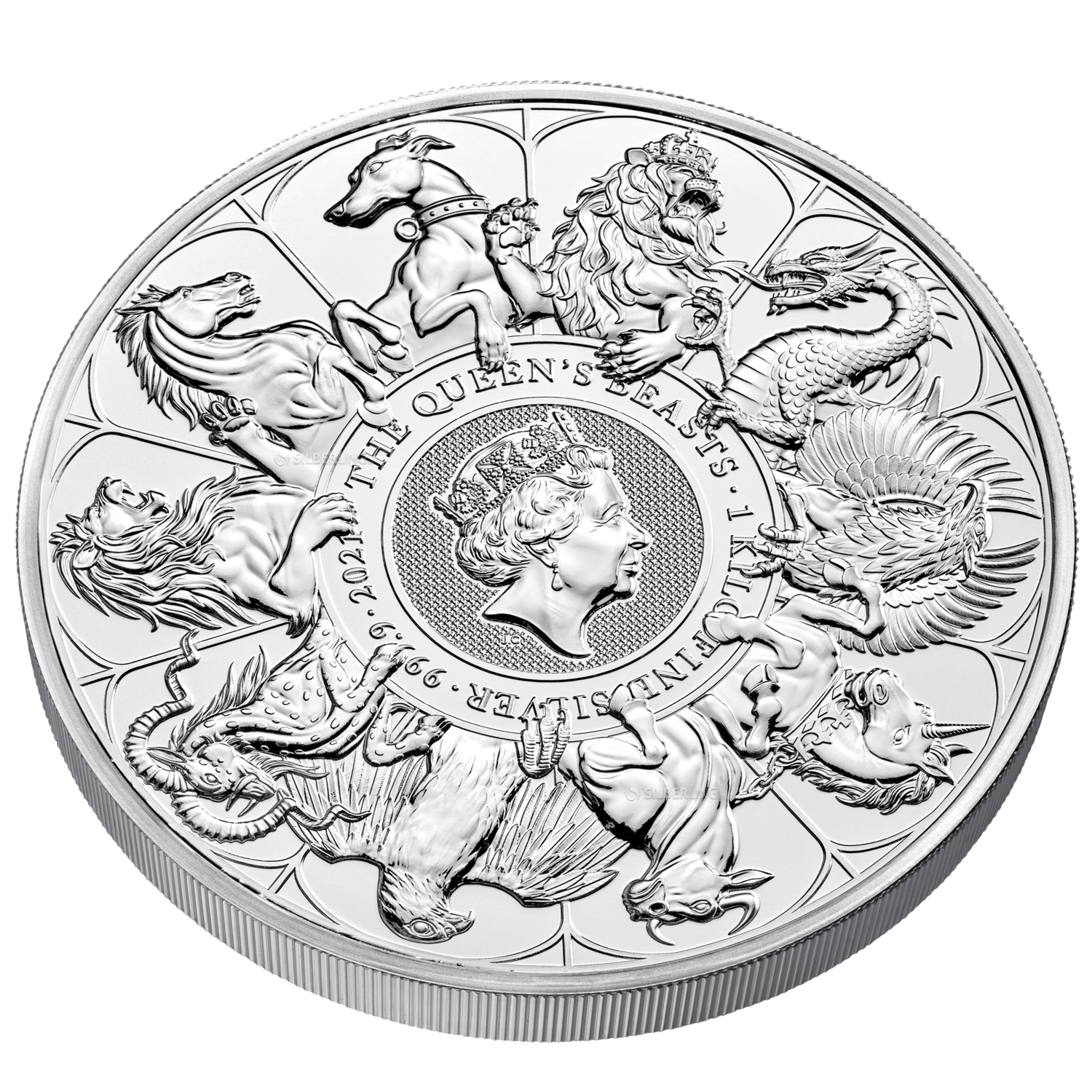 Queen's Beasts Completer Coin 1 Kg Silber 2021